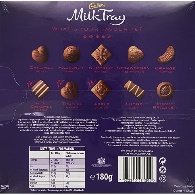 Cadbury Milk Tray Chocolate Box – Buy Online Or Call 01224 961268 - View #2