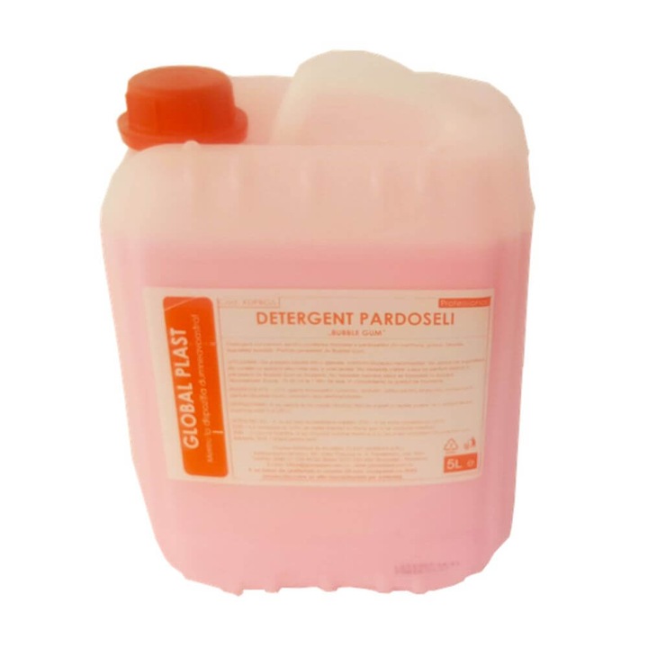 Detergent Lichid pentru Pardoseli 5L, Parfum Bubble Gum, Culoare Roz