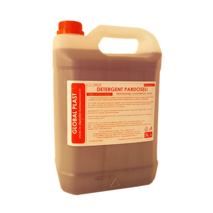 Detergent Lichid pentru Pardoseli 5L, Parfum de Liliac, Culoare Mov