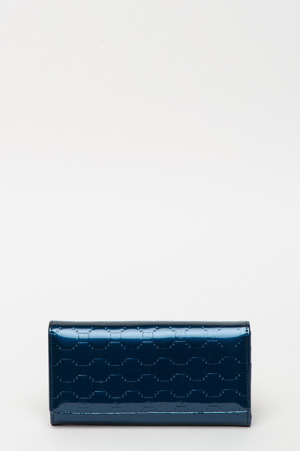 Pierre Cardin, Portofel din piele ecologica cu imprimeu monograma, Albastru inchis
