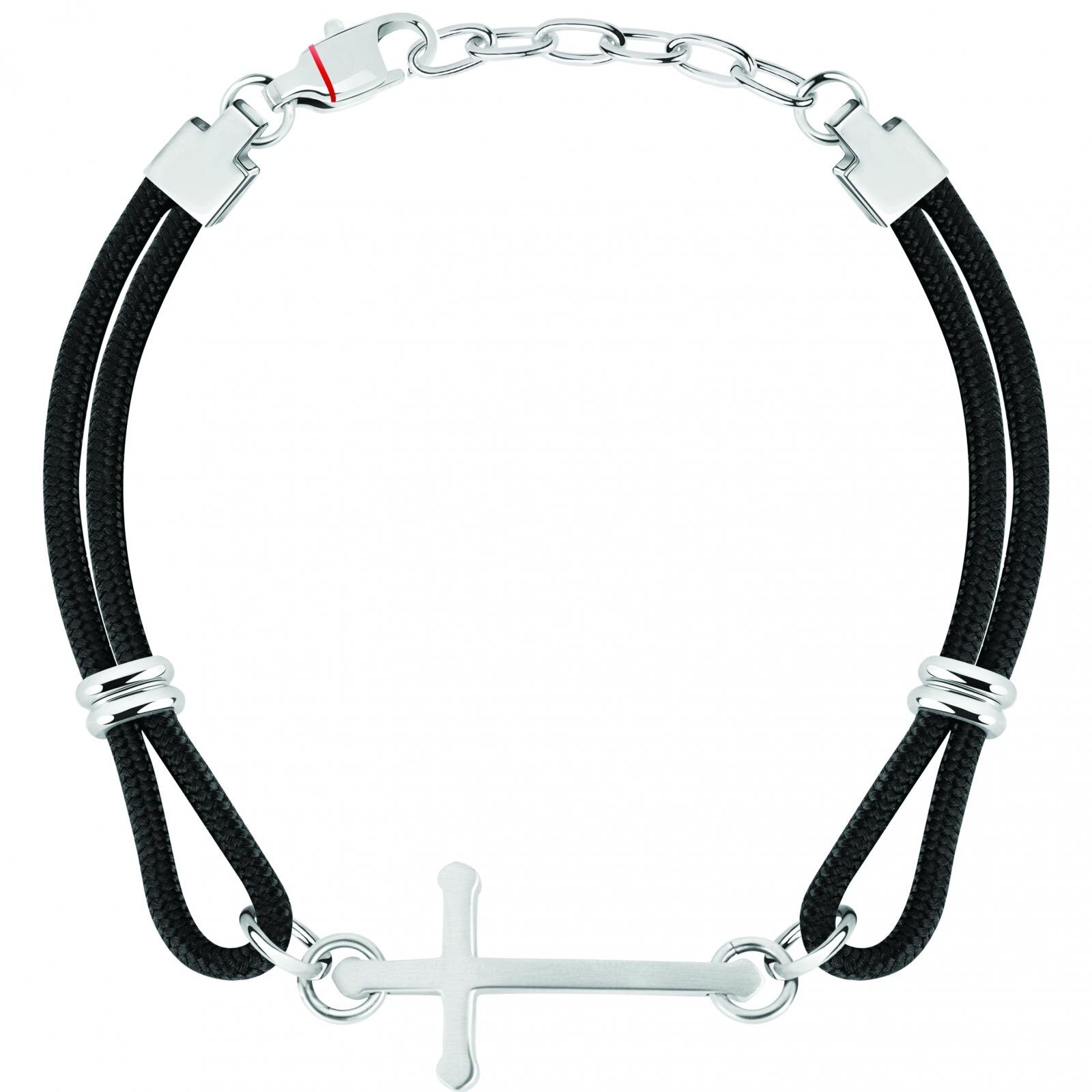 Bratara Sector SZQ18, Negru, Argintiu