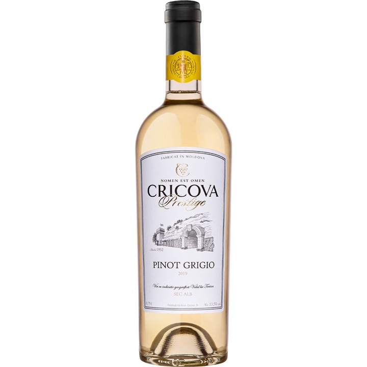 Vin Alb Cricova Pinot Grigio Prestige Sec 0.75l