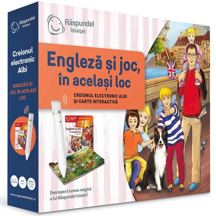 Set Raspundel Istetel - Carte si creion, Engleza si joc, in acelasi loc