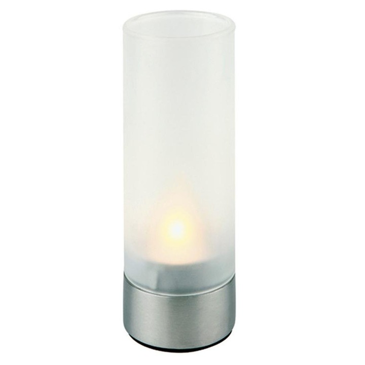 APS szélálló gyertyatartó, rozsdamentes acél állvány, üvegpohár, H15 cm, 2 db