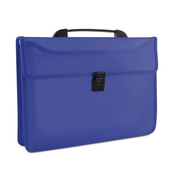 Servieta din Plastic A4 Expandabila si 2 Compartimente, Capacitate 300 Coli, 340x260x35 mm, Culoare Albastru Transparent Servieta din Plastic A4 Expandabila si 2 Compartimente, Capacitate 300 Coli, 340x260x35 mm, Culoare Albastru Transparent