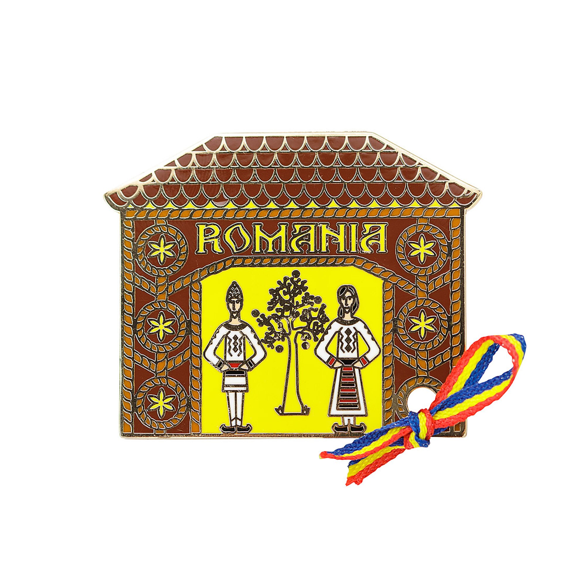 Magnet de frigider, Magnetella, Poarta Maramureseana, metal, multicolor