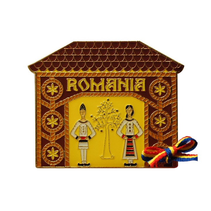 Magnet de frigider, Magnetella, Poarta Maramureseana, metal, multicolor