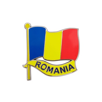 Magnet de frigider, Magnetella, Drapelul Romaniei, metal, multicolor Magnet de frigider, Magnetella, Drapelul Romaniei, metal, multicolor