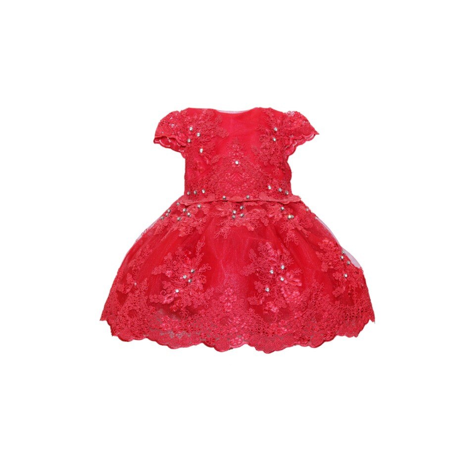 Rochita brodata manual, 3 piese, Rosu, dae6686