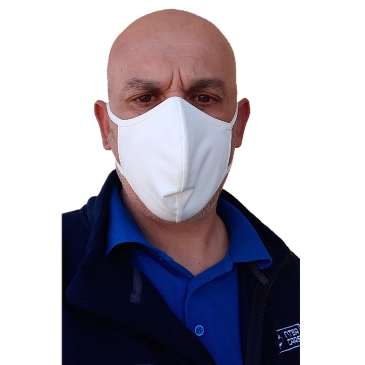 Предпазна маска за многократна употреба ENIGMA 2013, Бял