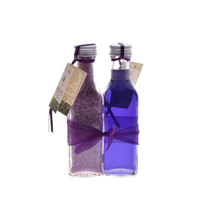 Set Duo, Sare de baie + Sapun Lichid, aroma lavanda, 100ml/sticla