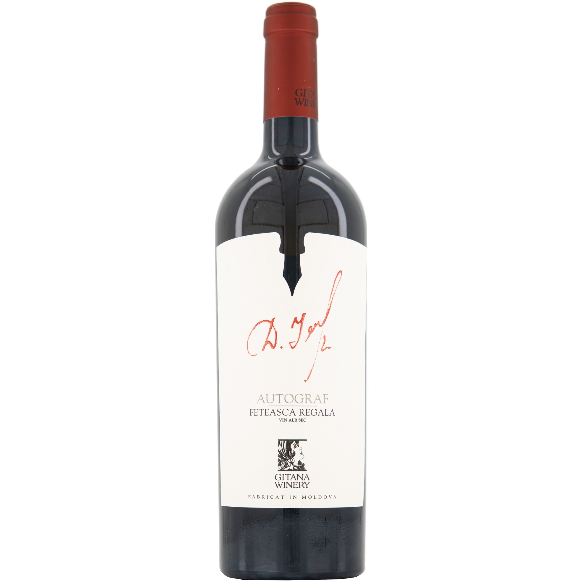 Vin Alb Gitana Autograf Feteasca Regala, Sec, 0.75l