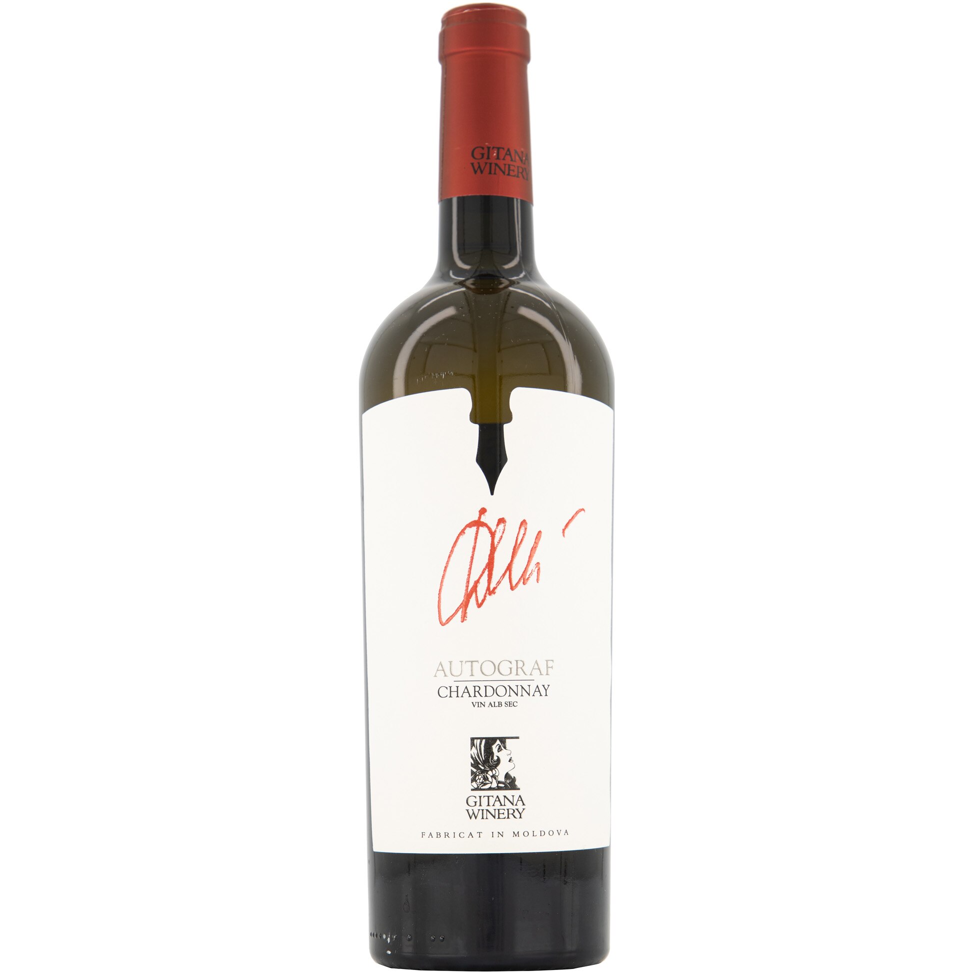 Vin Alb Gitana Autograf Chardonnay, Sec, 0.75l