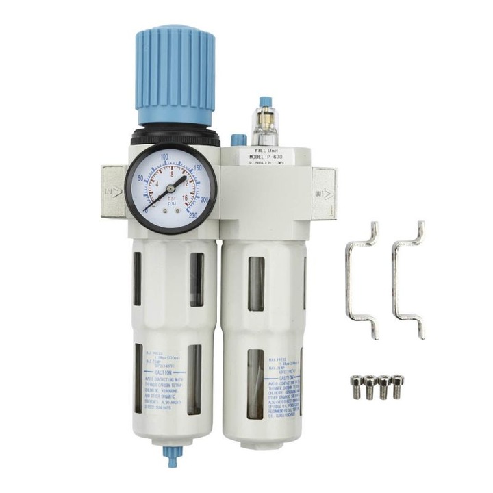 Separator apa si lubrifiere cu regulator de presiune, 1/2, 3400 l/min, p-670