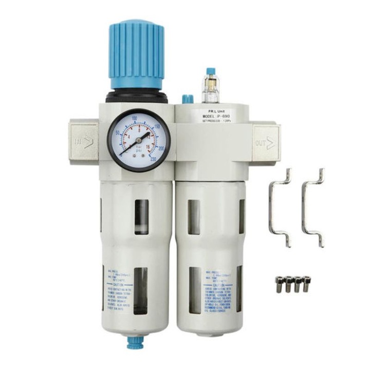 Separator apa si lubrifiere cu regulator de presiune, 1", 3800 l/min, p-690