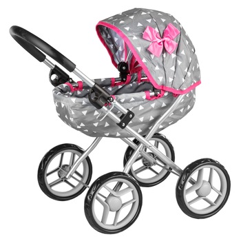 Carucior pentru papusi, Dolltroller cu Copertina de soare, Centura de prindere si Cos pentru cumparaturi, Cadru Aluminiu, Pliabil, Elemente detasabile si Lavabile KP0260S Carucior pentru papusi, Dolltroller cu Copertina de soare, Centura de prindere si Cos pentru cumparaturi, Cadru Aluminiu, Pliabil, Elemente detasabile si Lavabile KP0260S