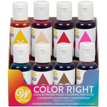 Set Colorant Alimentar Lichid, 8 culori, 152 ml, Wilton Set Colorant Alimentar Lichid, 8 culori, 152 ml, Wilton