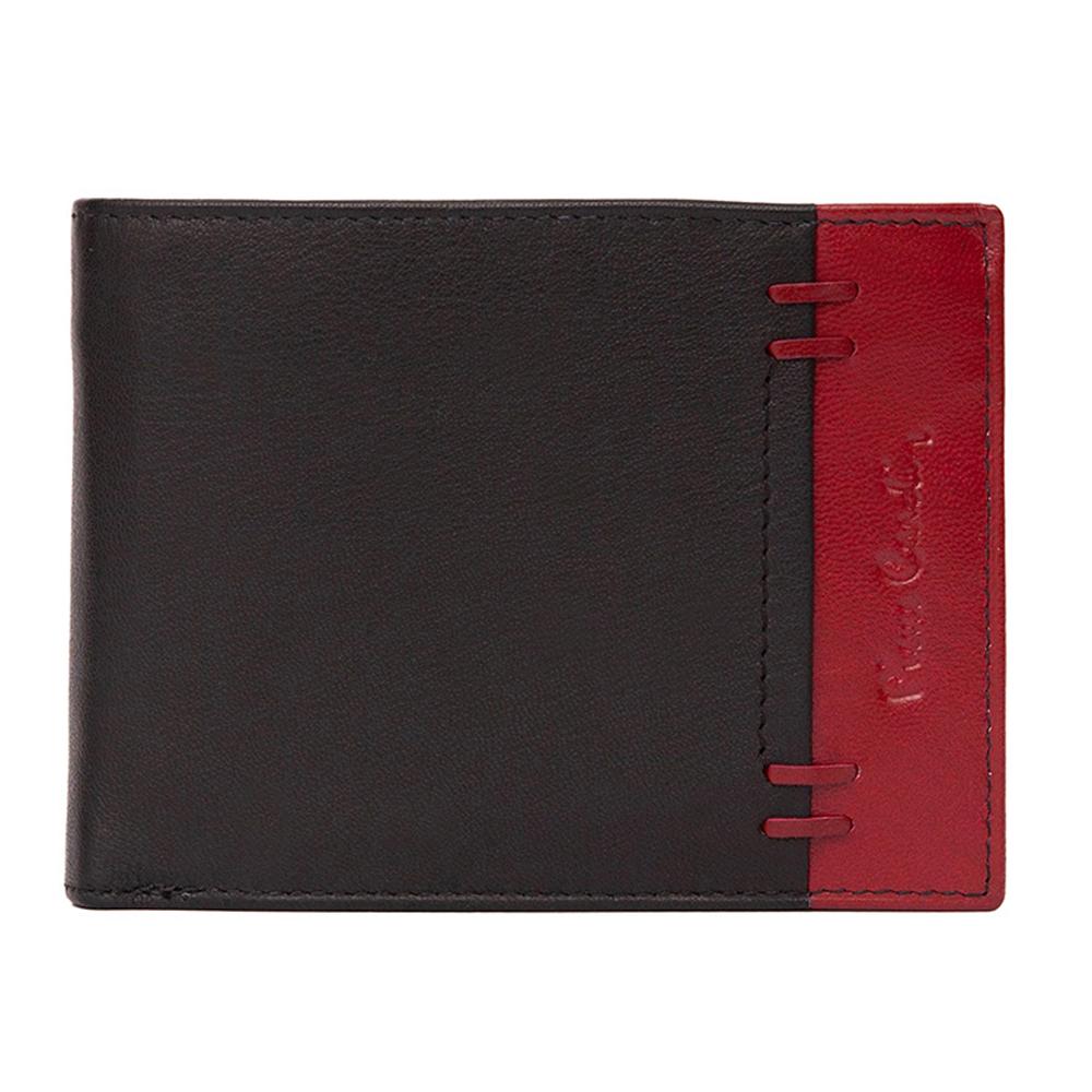 Portofel barbati din piele naturala Pierre Cardin GPB011, Negru/Rosu