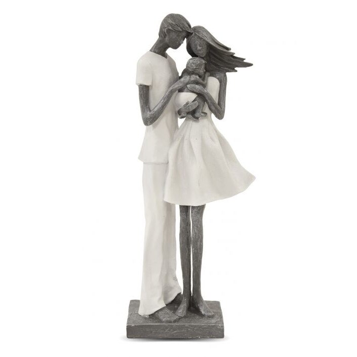 Figurina Family, plastic, alb/gri, 38.5 cm