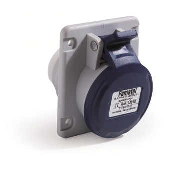 Priza industriala monofazata Famatel 230V 3 poli 16A 6h IP44 ST. Priza industriala monofazata Famatel 230V 3 poli 16A 6h IP44 ST.