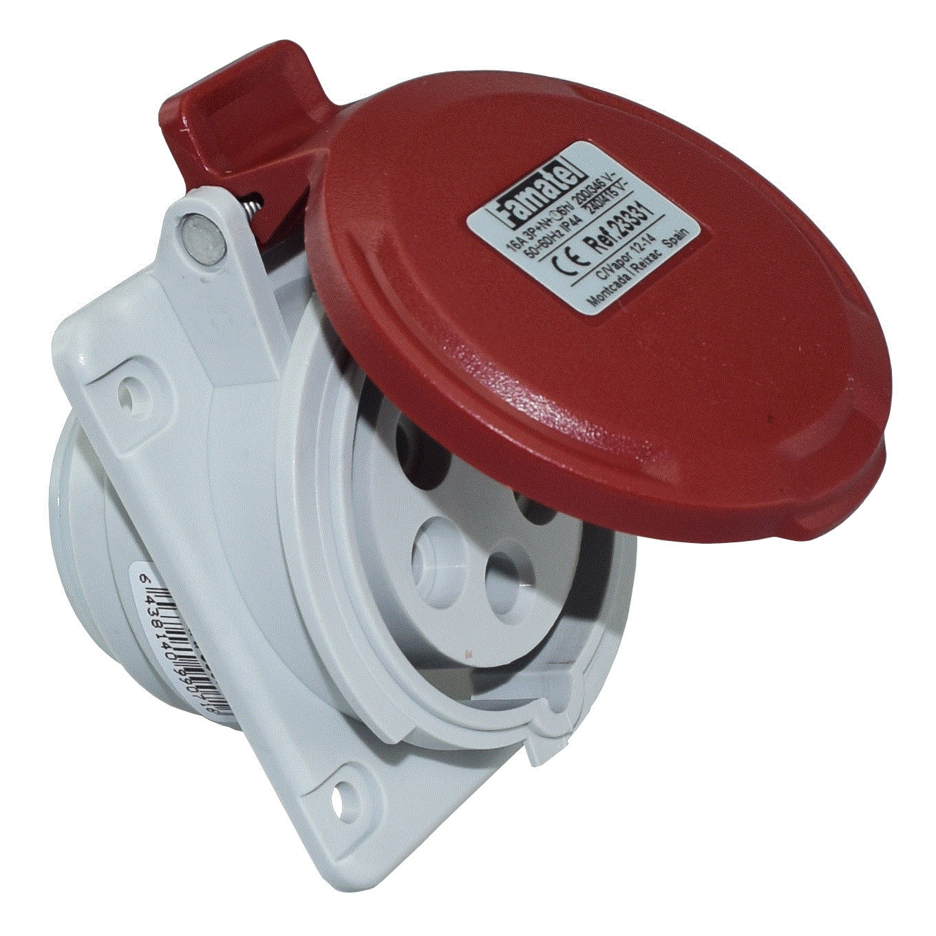 Priza industriala trifazata Famatel 400V 5 poli 16A 6h IP44 ST.