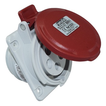 Priza industriala trifazata Famatel 400V 5 poli 16A 6h IP44 ST. Priza industriala trifazata Famatel 400V 5 poli 16A 6h IP44 ST.