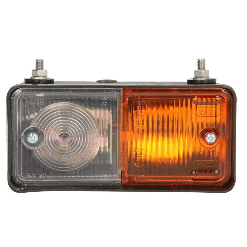 Lampa stop 43 WO-7P, 12V /-/ 24V, Alb, Portocaliu