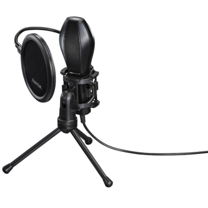 Hama Asztali Mikrofon, Mic-USB Stream, fekete