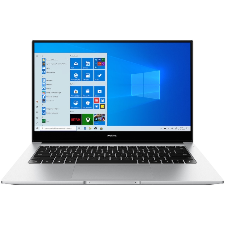 Лаптоп Ultrabook HUAWEI MateBook D14 2020, 14", AMD Ryzen™ 5 3500U, RAM 8GB, SSD 512GB, AMD Radeon™ Vega 8, Microsoft Windows 10, Mystic Silver