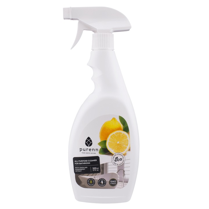 Solutie Universala de Curatat Baia cu Lamaie si Scoruse ECO/BIO, Purenn, 500ml