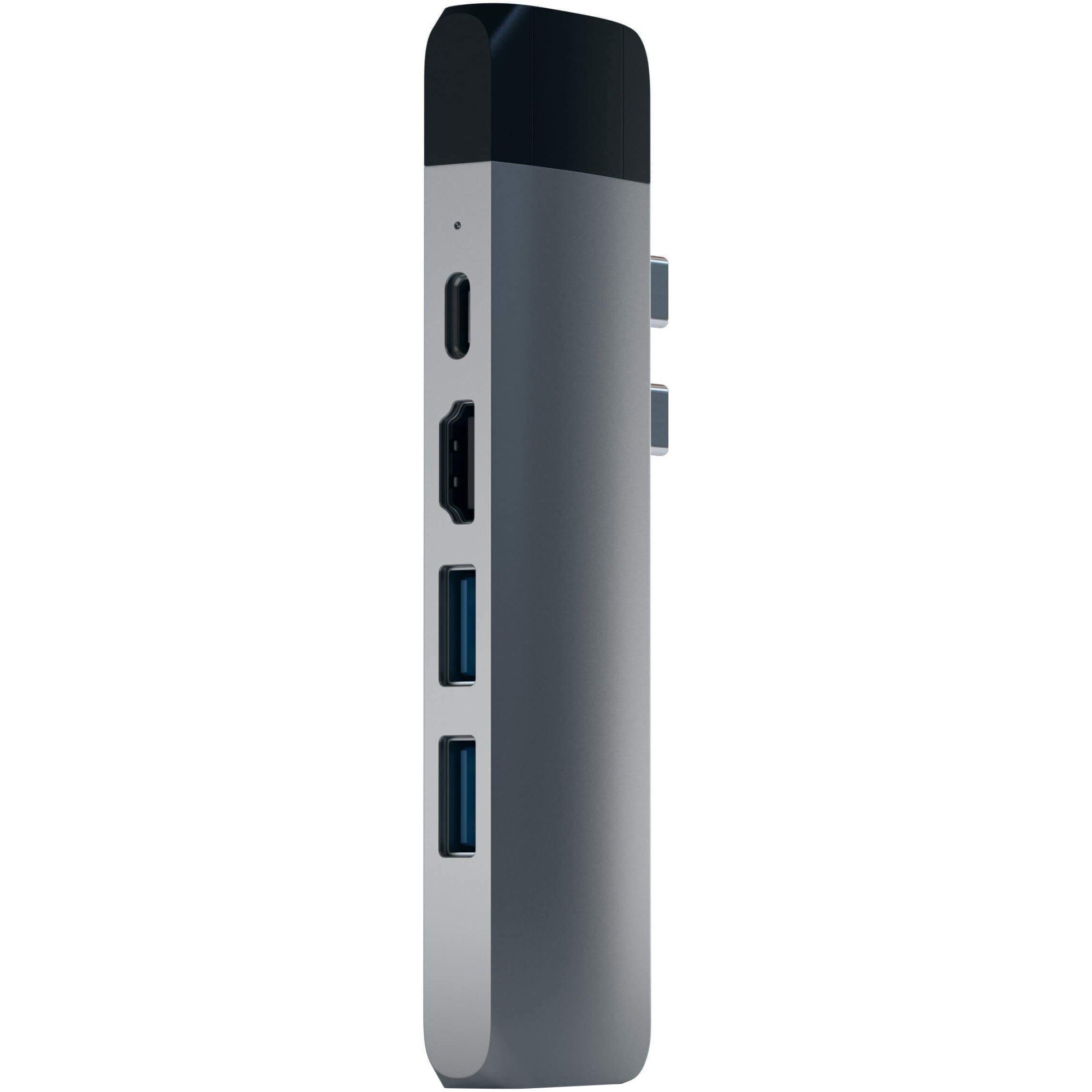 Docking USB-C Satechi PRO Hub HDMI 4K, PassThroughCharging, 1x USB3.0, 1xSD, Ethernet, Gri spatial