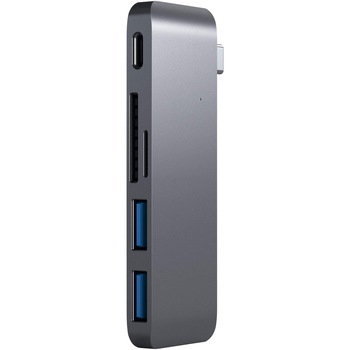 Docking station Satechi Aluminum TYPE-C Passthrough, Space Grey Docking station Satechi Aluminum TYPE-C Passthrough, Space Grey