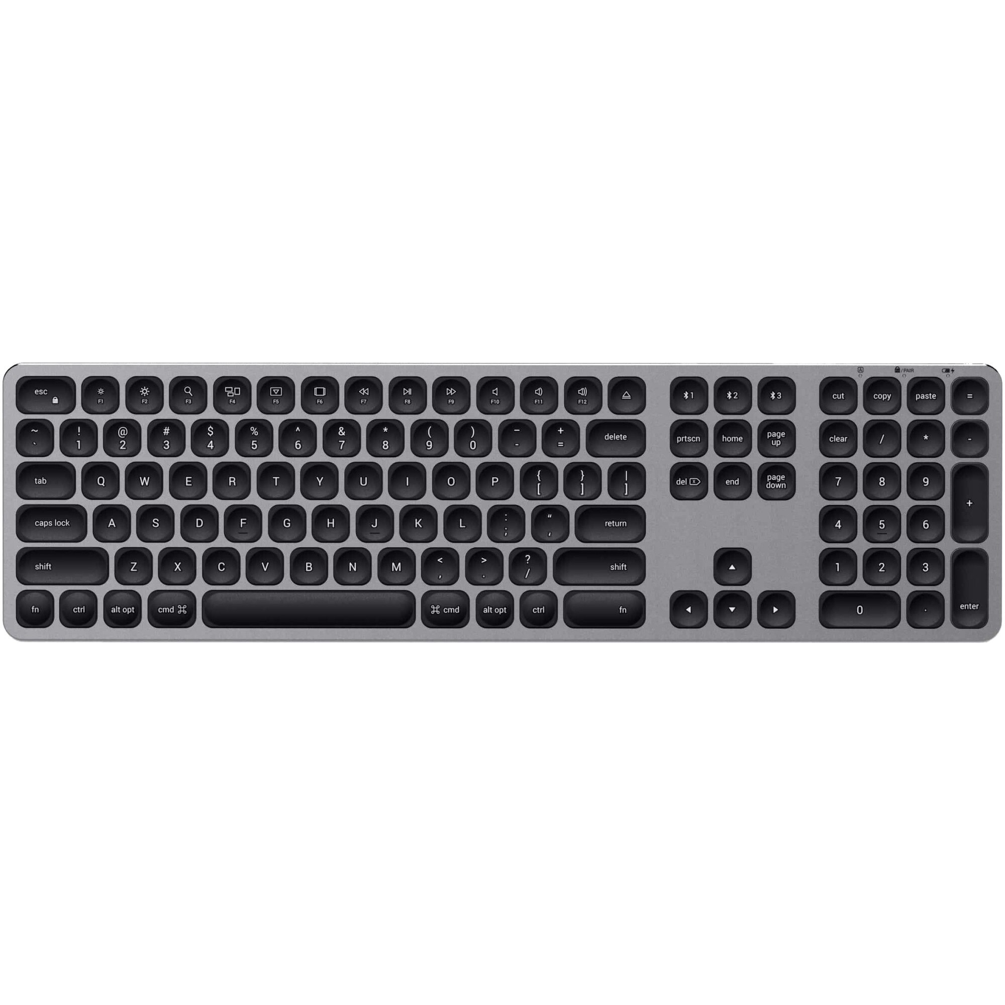 Tastatura Wireless Satechi for Mac, Bluetooth, din aluminiu, US, Gri spatial