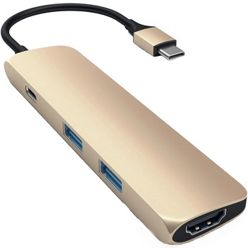 Docking station Satechi Aluminum SLIM TYPE-C, Gold Docking station Satechi Aluminum SLIM TYPE-C, Gold