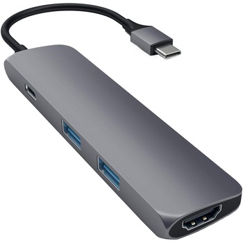 Docking station Satechi Aluminum SLIM TYPE-C, Space Grey Docking station Satechi Aluminum SLIM TYPE-C, Space Grey