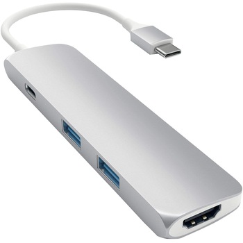 Docking station Satechi Aluminum SLIM TYPE-C, Silver Docking station Satechi Aluminum SLIM TYPE-C, Silver