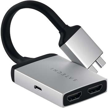 Docking station Satechi TYPE-C Dual HDMI, Silver Docking station Satechi TYPE-C Dual HDMI, Silver