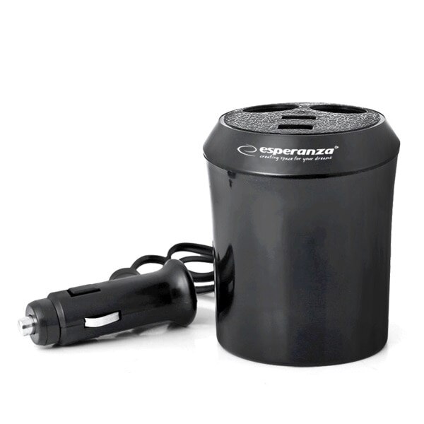 Splitter bricheta auto x 2 Esperanza cu 2 porturi USB