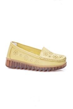 Pantofi perforati cu model si talpa deosebita,D&J Exclussive, Galben Pantofi perforati cu model si talpa deosebita,D&J Exclussive, Galben