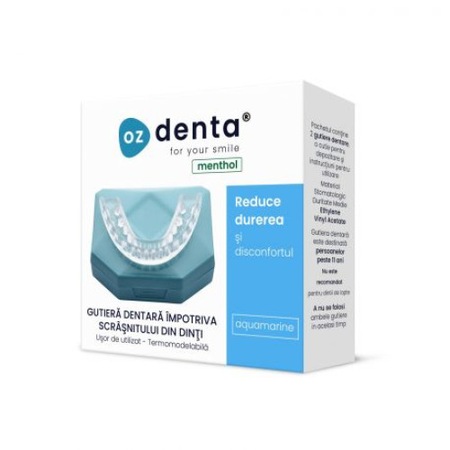 Set 2 Gutiere Bruxism Oz Denta Aquamarine Aroma Menta Impotriva Scrasnitului Din Dinti Cutie Protectie Emag Ro