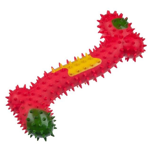 Jucarie pentru caini, Felis, Model os, 18 cm, Rosu