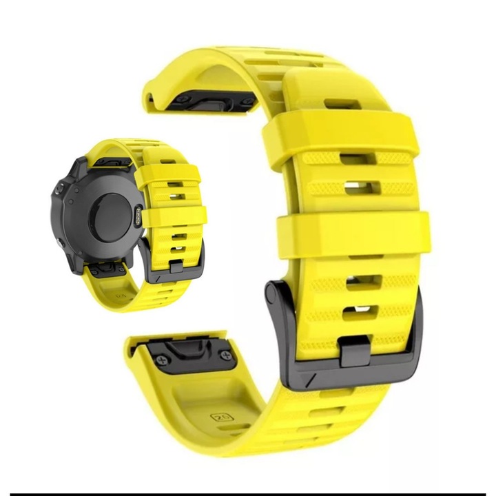 Висококачествена каишка Smart Pulse за Garmin Fenix 6X/6X Sapphire/Pro 26 mm, цвят жълт