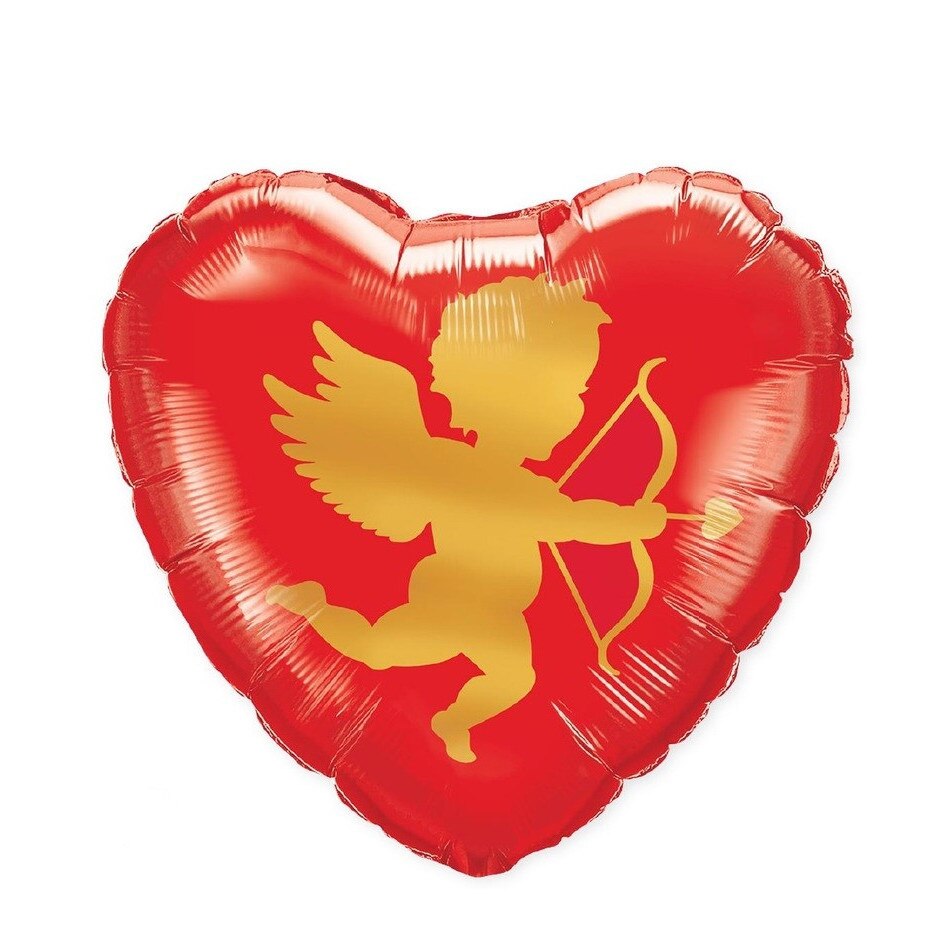 Balon Folie 45 cm Cupidon - 2 fete, Qualatex 97152