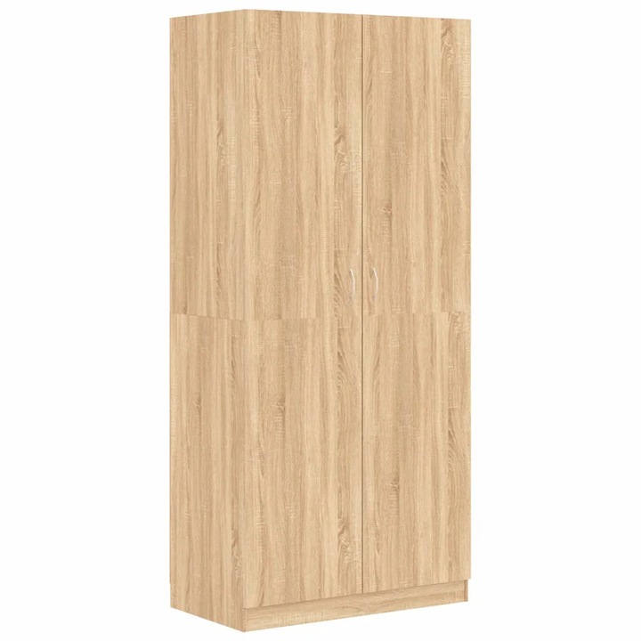 vidaXL forgácslap 2 ajtós, 1 polcos ruhásszekrény akasztórúddal 90 x 52 x 200 cm
