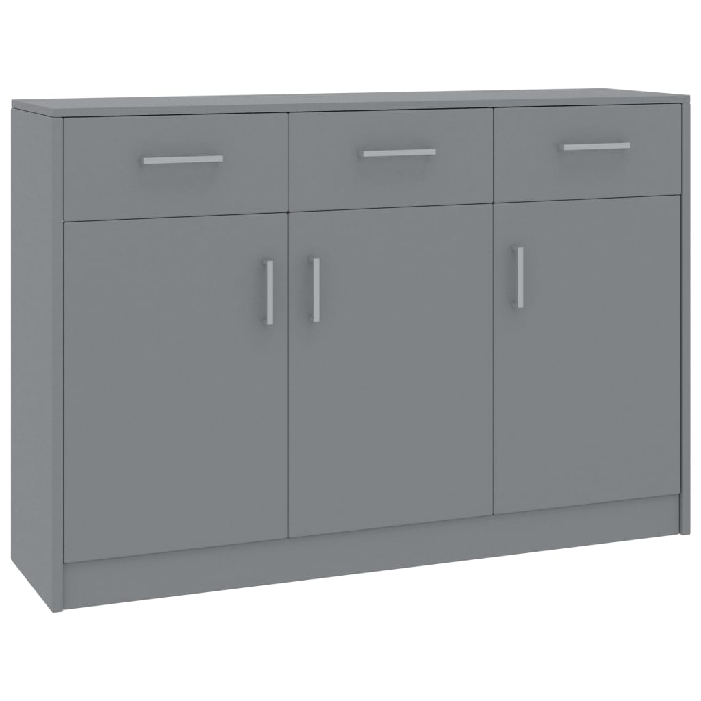 Comoda, vidaXL, PAL, 110 x 34 x 75 cm, Gri