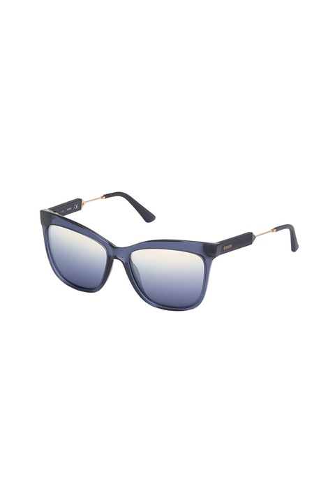 Guess, Ochelari de soare cat-eye, Indigo/Auriu, 55-16-145 Standard