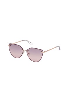 Guess, Ochelari de soare cat-eye cu lentile oglinda, Auriu rose/Violet, 58-13-140 Standard Guess, Ochelari de soare cat-eye cu lentile oglinda, Auriu rose/Violet, 58-13-140 Standard