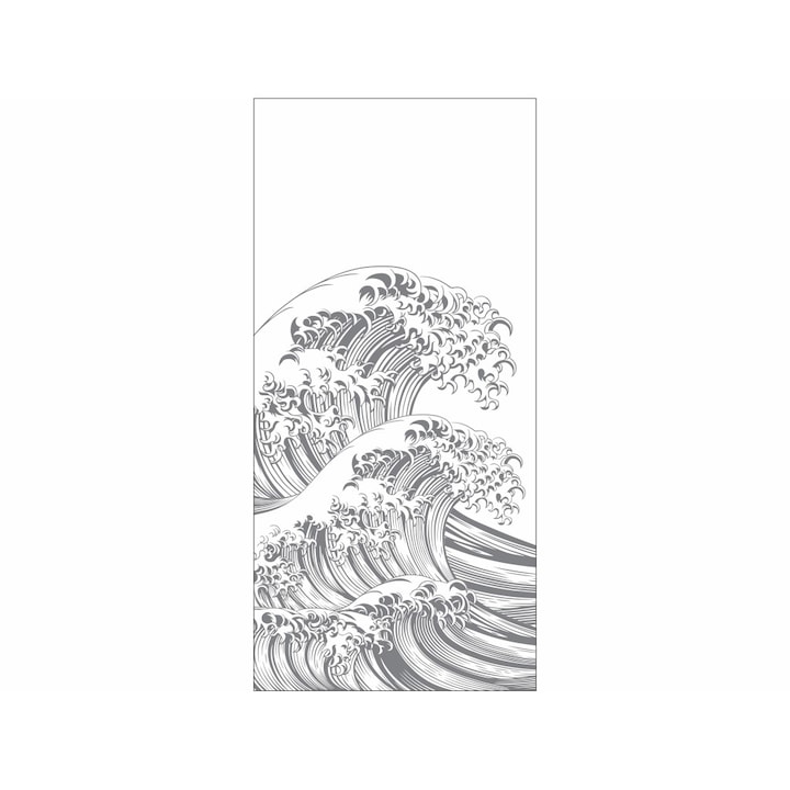 Самозалепващо фолио за прозорци Kanagawa, Folina, шарка на вълни - 100x210 см