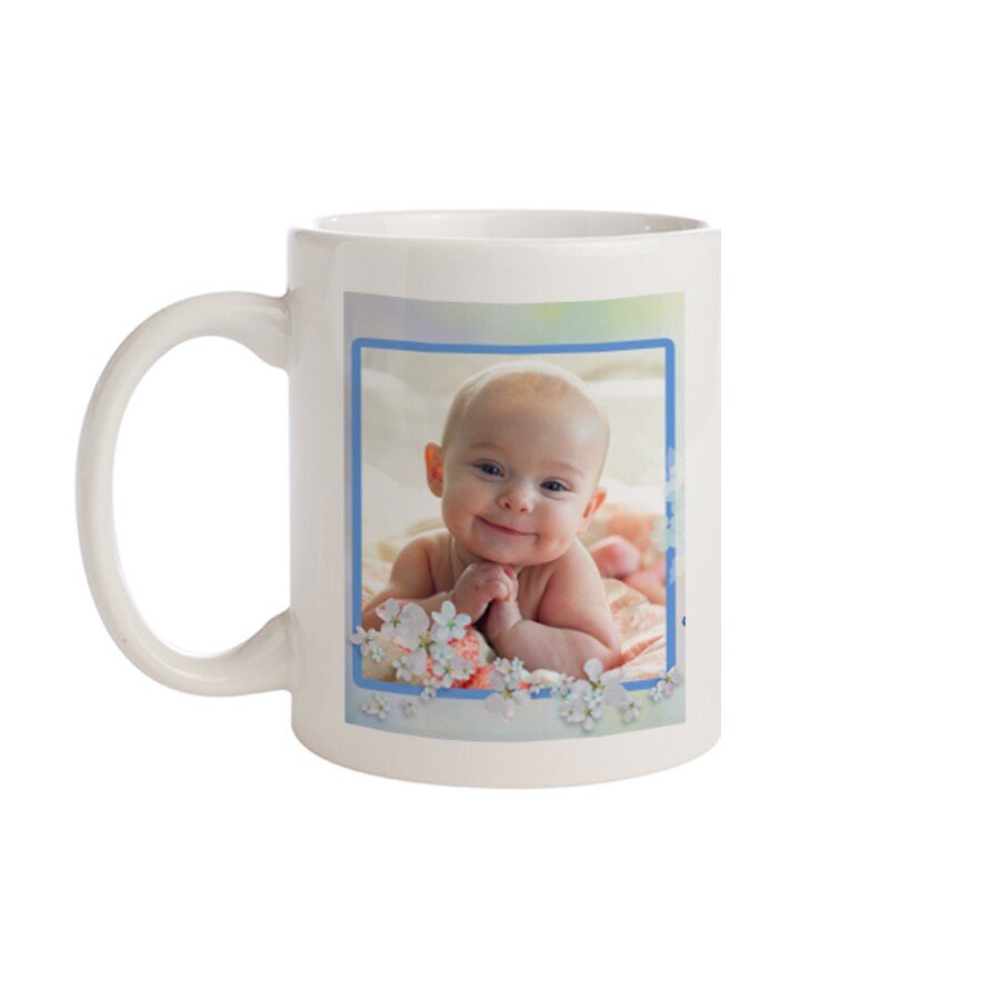 Cana alba, personalizata cu doua fotografii dorite, 330 ml