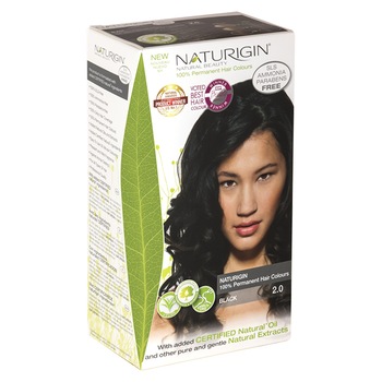 Vopsea de par, kit, Naturigin, culoare 2.0 negru, 115ml Vopsea de par, kit, Naturigin, culoare 2.0 negru, 115ml